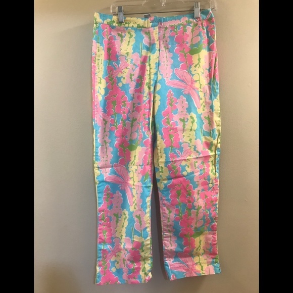 Lilly Pulitzer Havana Blue Snapdragon Capri Pants - Picture 4 of 12